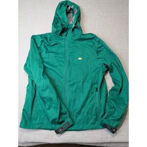 Masters Golf Tournament Green Full Zip Jacket Hooded Augusta Logo Mens Size L